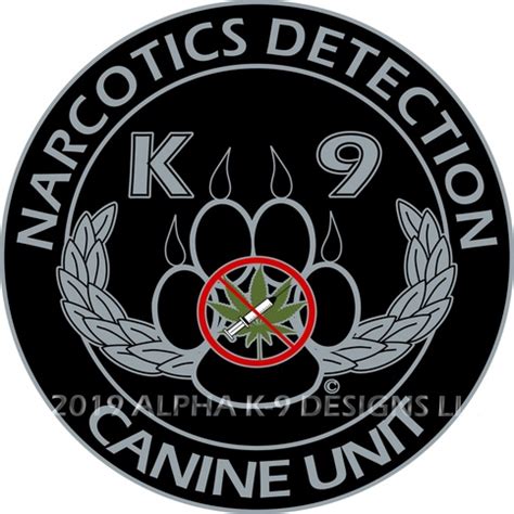 narcotics detection   unit decal alpha   designs llc