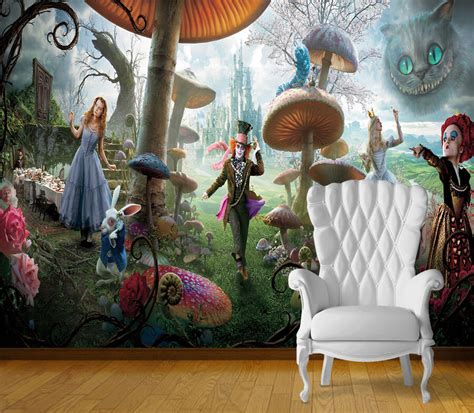 alice in wonderland wall art wall mural self adhesive vinyl decal wallpaper ebay