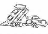 Truck Dump Coloring Pages Outline Drawing Kids Construction Trucks Simple Printable Line Colouring Print Clip Red Draw Step Dumper Clipart sketch template