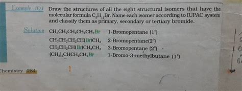 example 10 1 draw the structures of all the eight structural isomers that