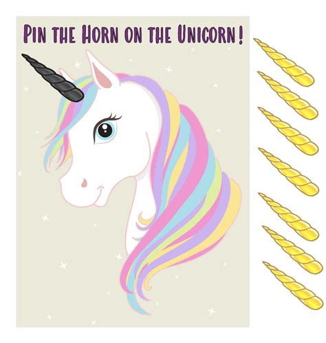 pin  horn   unicorn game queen  theme party games