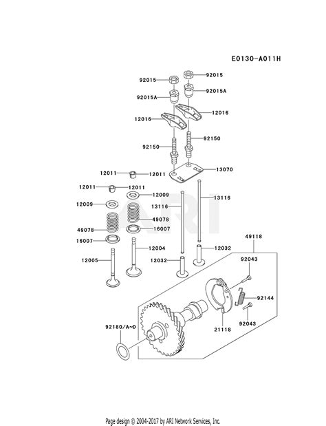 kawasaki fed cs  stroke engine fed parts diagram  valvecamshaft