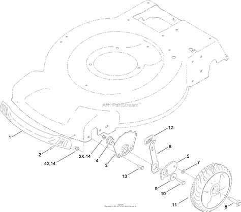 toro   recycler lawn mower  sn   parts diagram  front axle