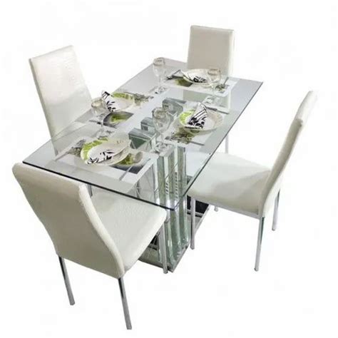 feet  seater glass dining table  rs set  bhiwandi id