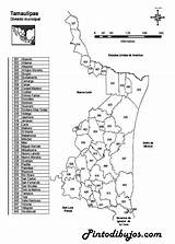 Mapa Tamaulipas Colorear sketch template