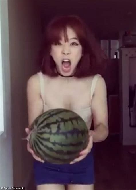 syori posts bizarre videos that see her dancing provocatively with food daily mail online