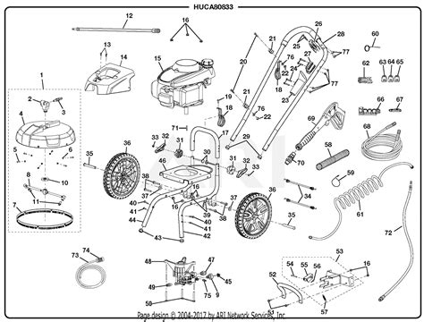 homelite huca     speed gasoline pressure washer parts diagram  general assembly