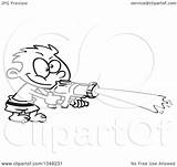 Gun Outline Soaker Spraying Boy Toonaday Royalty Illustration Cartoon Rf Clip 2021 sketch template