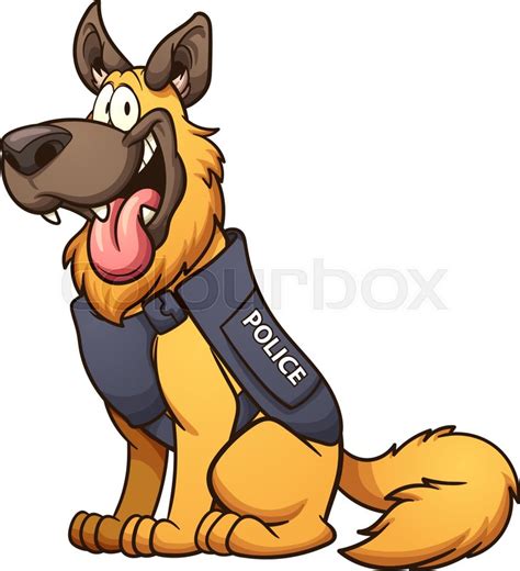 cartoon police dog vector clip art stock vector colourbox