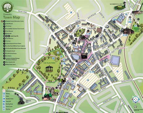oswestry town map oswestry tourist information accommodation