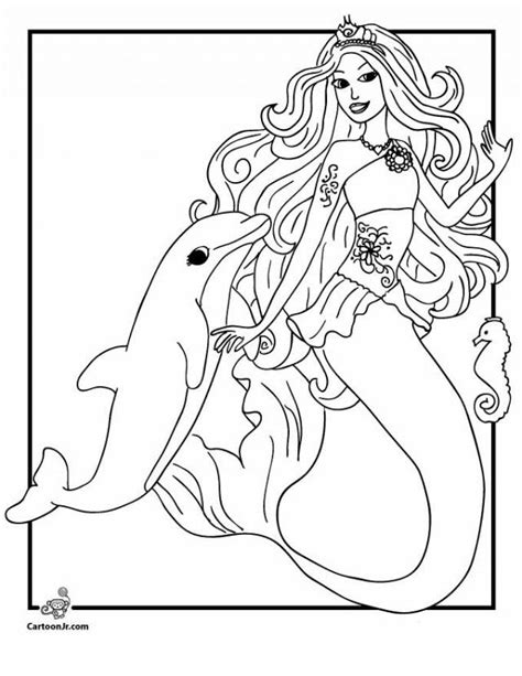 mermaid  dolphin coloring pages coloring home