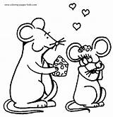 Coloring Pages Mice Color Animal Kids Mouse Sheets Printable Rats Colouring Found sketch template