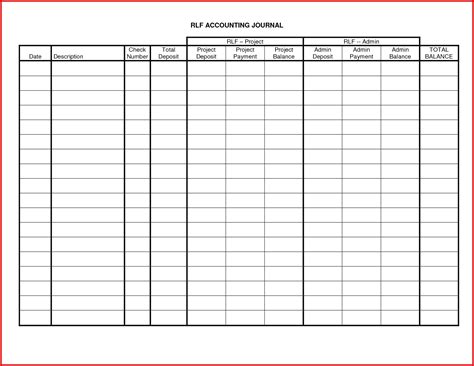 printable bookkeeping worksheets