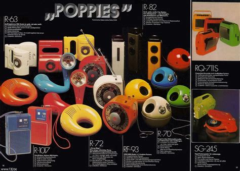 Poppies 70 S Colored Radios Panasonic 1974 German Product