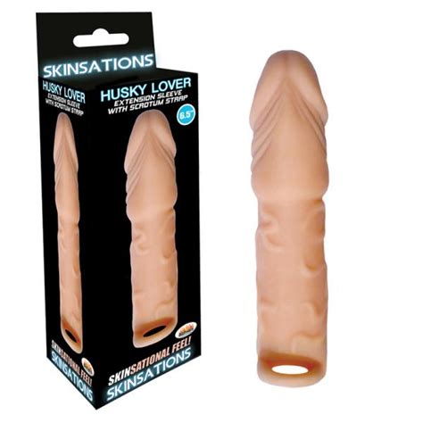 Skinsations Husky Lover Extension Sleeve Scrotum Strap 6 5 Inches On