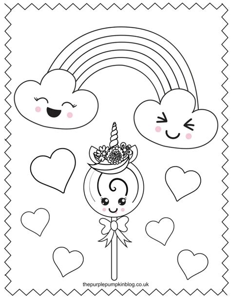 view unicorn cake coloring pages printable png colorist