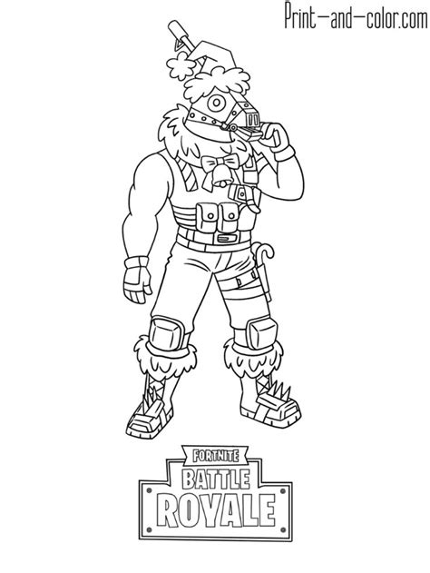 fortnite battle royale coloring page sgtwinter skin fortnite coloring