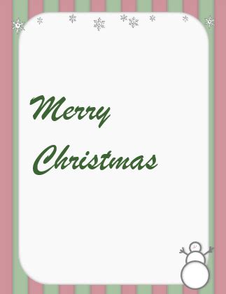 christmas card template  word templates