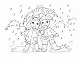 Pogoda Autunno Deszcz Jesienna Kolorowanki Dzieci Kolorowanka Deszczowa Infanzia Pioggia Pokolorujmy Archivi sketch template