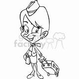 Flight Attendant Cartoon Clipart Drawing Clip Getdrawings Graphicsfactory Factory sketch template