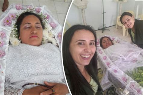 woman stages her own funeral while still alive and she loves it