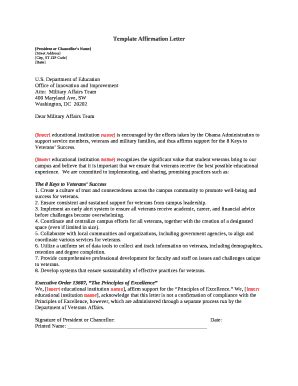 affirmation letter sample  template pdffiller