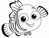 Nemo Coloring Pages Fish Finding Cute Cartoon Anime sketch template