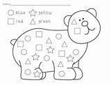 Bear Shapes Color Shape Worksheets Preschool Printable Worksheet Kids Activities Kindergarten Crafts Teddy Coloring Activity Theme Pages Teacherspayteachers Kindergarden Toddler sketch template