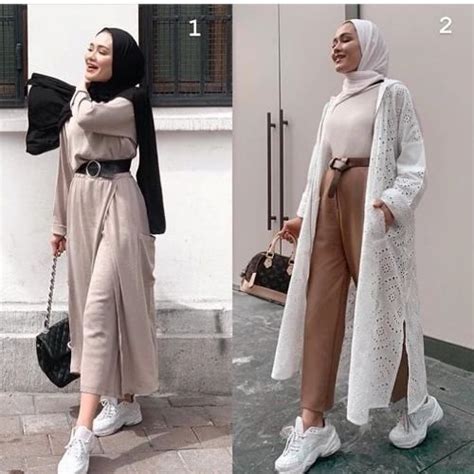 neutral hijab outfit ideas  trendy girls gaya berpakaian model pakaian hijab model