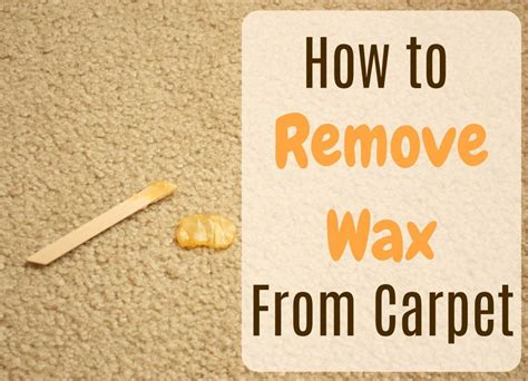 remove candle wax  hair removal wax   carpets   iron