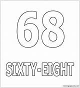 Pages Number Sixty Coloring Eight Numbers sketch template