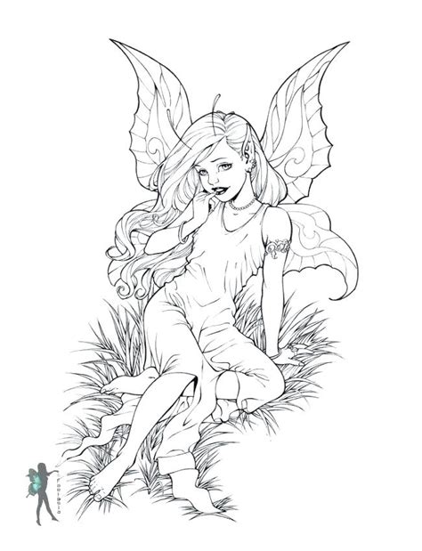 gothic fairy coloring pages printable  getdrawings