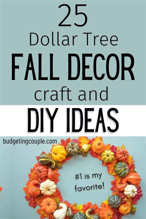 dollar tree fall decor diy ideas budgeting couple