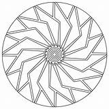 Mandala Coloring Easy Simple Adult Pages Printable Getcoloringpages sketch template