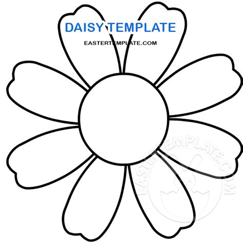 large daisy template easter template