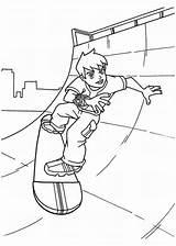 Coloring Pages Skateboard Sheets Girl Freecoloringpages sketch template