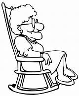 Grandmother Chair Coloring Sitting Rocking Pages Clipart Colouring Color Drawing Mother Taichi Getdrawings Luna sketch template