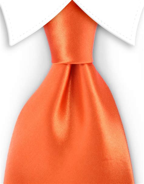 solid bold orange  wide tie gentlemanjoe