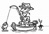 Fisherman Sketsa Memancing Nelayan Orang Perahu Pemandangan Cartooning Clipartmag sketch template