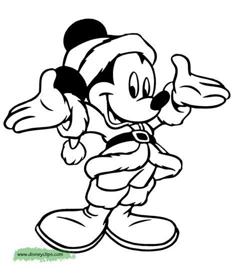 mickey mouse christmas coloring page   mickey mouse