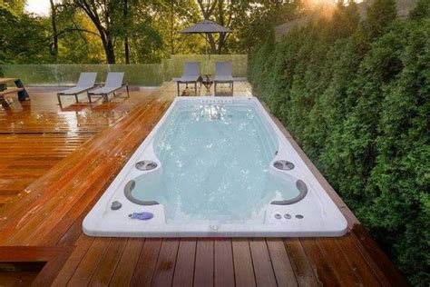 hydropool aquatrainer swim spa hot tub swim spa hot tub outdoor