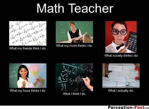 Math Teacher Meme What Everyone Thinks You Do Faculty