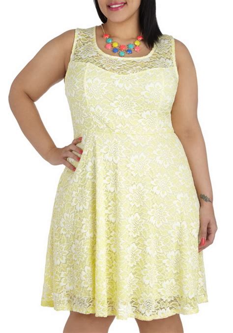 hot news yellowplus size summer dresses