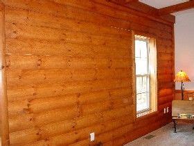 faux log cabin interior walls log siding rustic log railings tongue  groove paneling