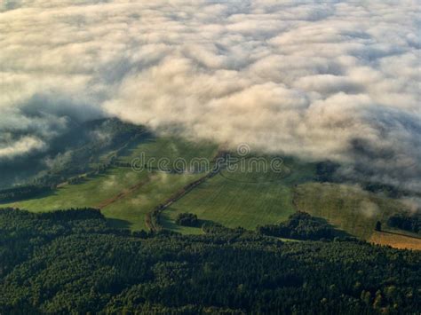 top view stock image image  clouds hory flying built