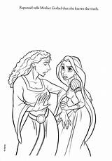 Tangled Gothel Rapunzel Coloriage Raiponce sketch template