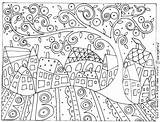 Karla Gerard Hundertwasser Flaubert Promenade Grundschule Ausmalen Relaxation Swirl Cathnounourse Colorier Hooking Plastique Kunstunterricht Für Erwachsene Teppich Malen Gérard Paysage sketch template