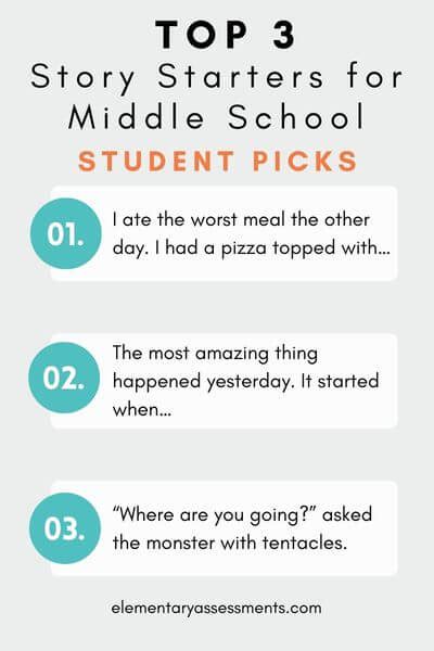 great story starters  middle school