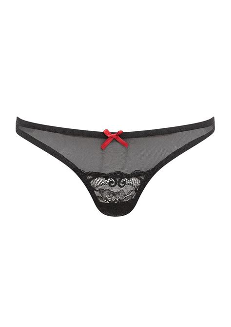 Shop Barely B Mesh And Lace Panty Black From Dusty Flynt S