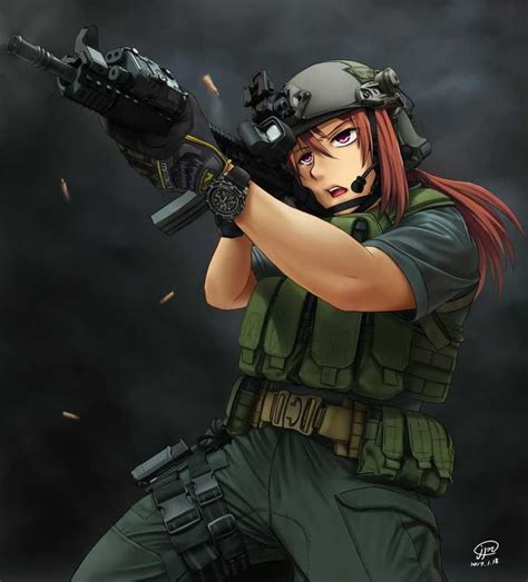 anime girls  guns part  gag